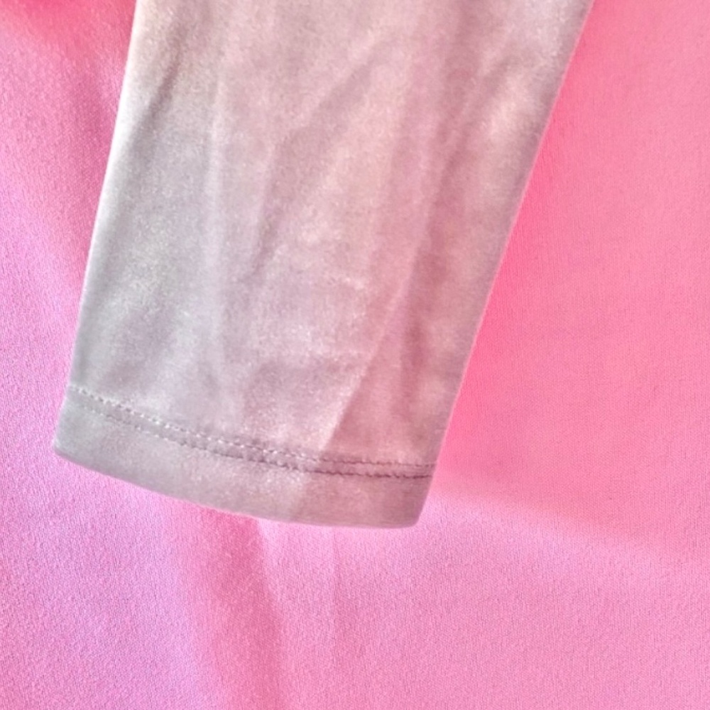 Grey Velour Matching Set Longsleeve Cardigan Pant Bodysuit Silver Small Forever2 - Picture 7 of 12